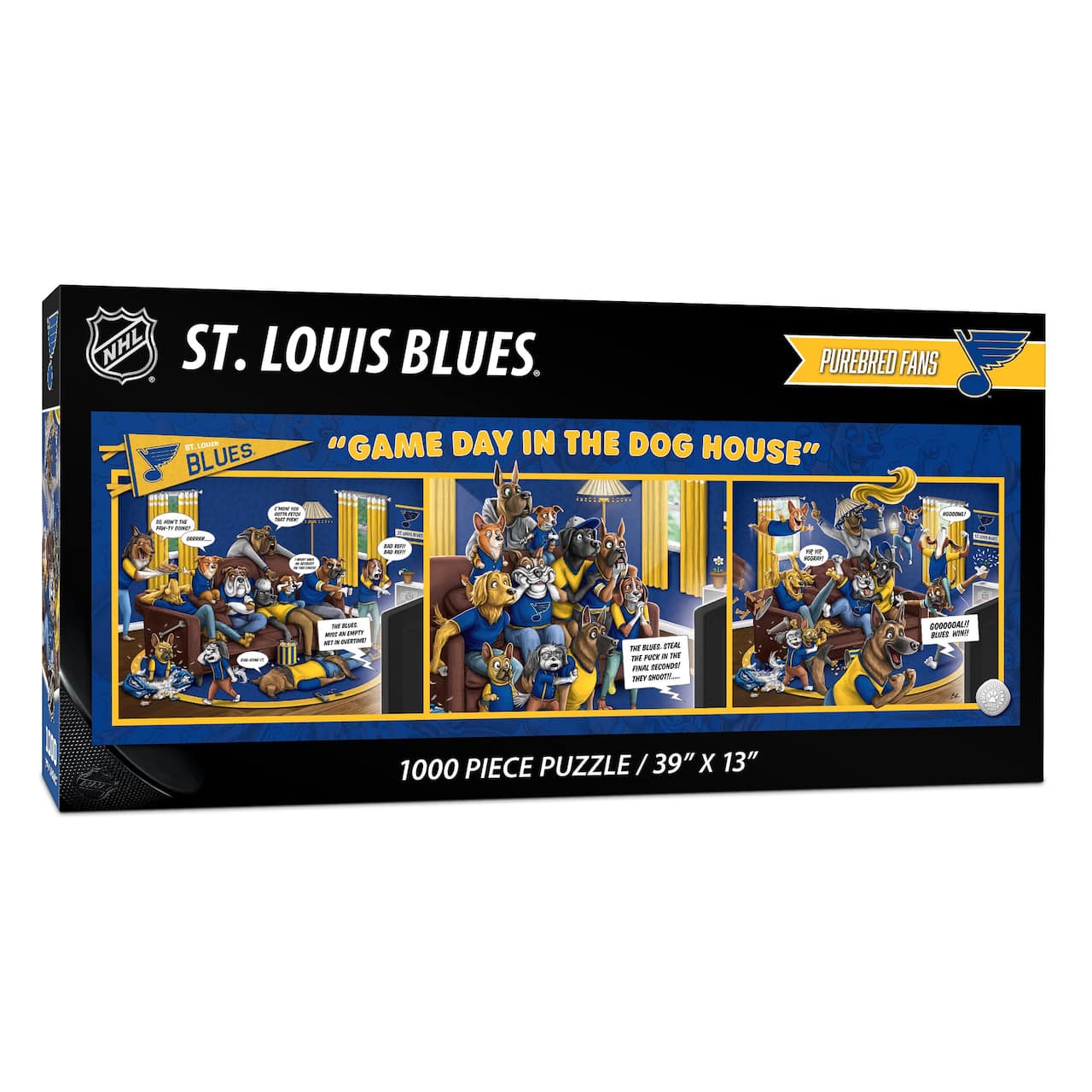 NHL Game Day in the Dog House 1,000 Piece Puzzle